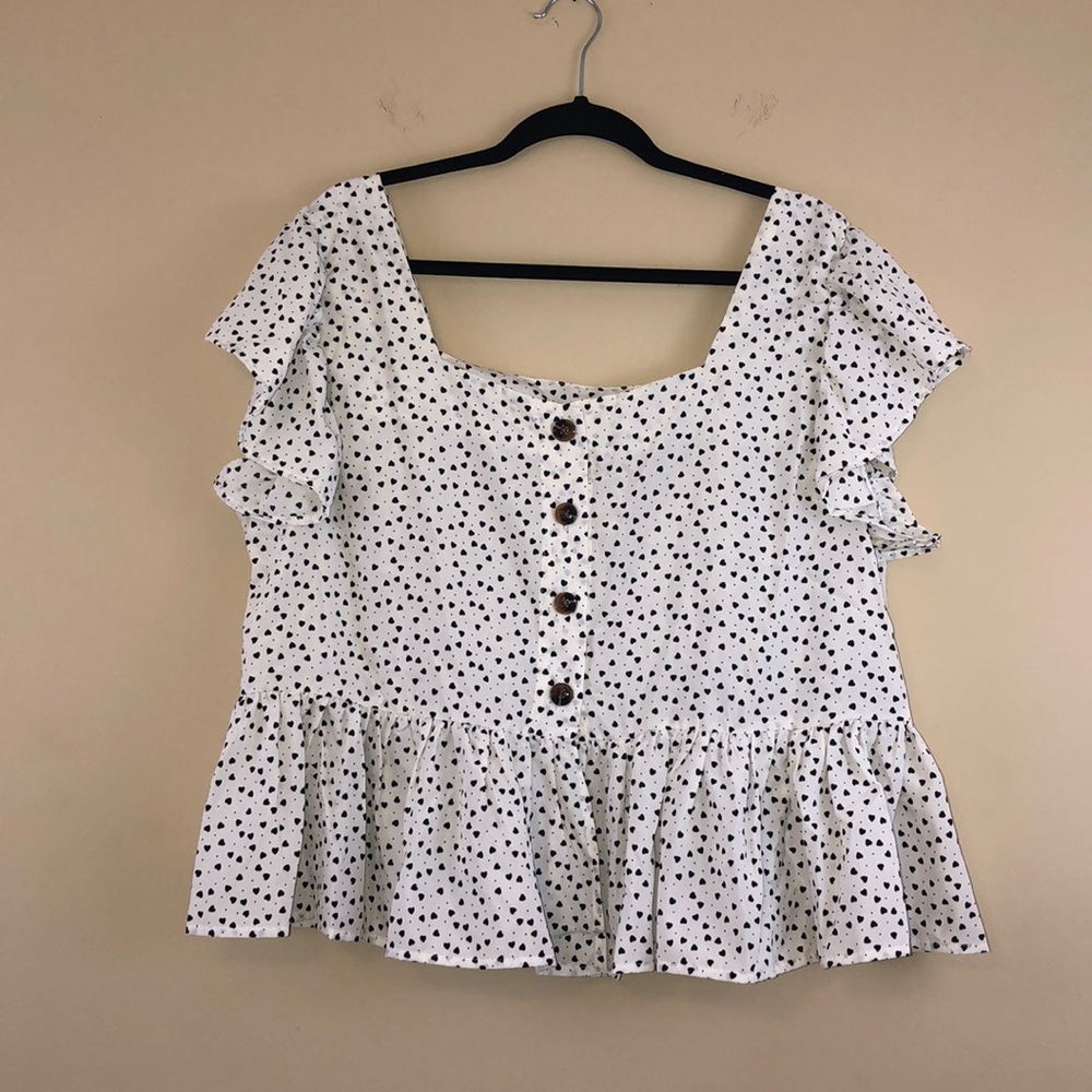 shein white blouse 2xl